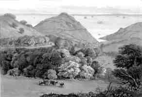 Print of Hele by G Rowe c1840 (Ilfracombe Museum ILFCM 8039)