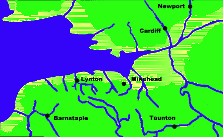 Sketch showing land that has been flooded since the Mesolithic period. The coastline c6,000 BC is thought to correspond to the 10 fathom (approximately 20 metre) submarine contour (after Grinsell 1970 p16)